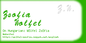 zsofia wolfel business card